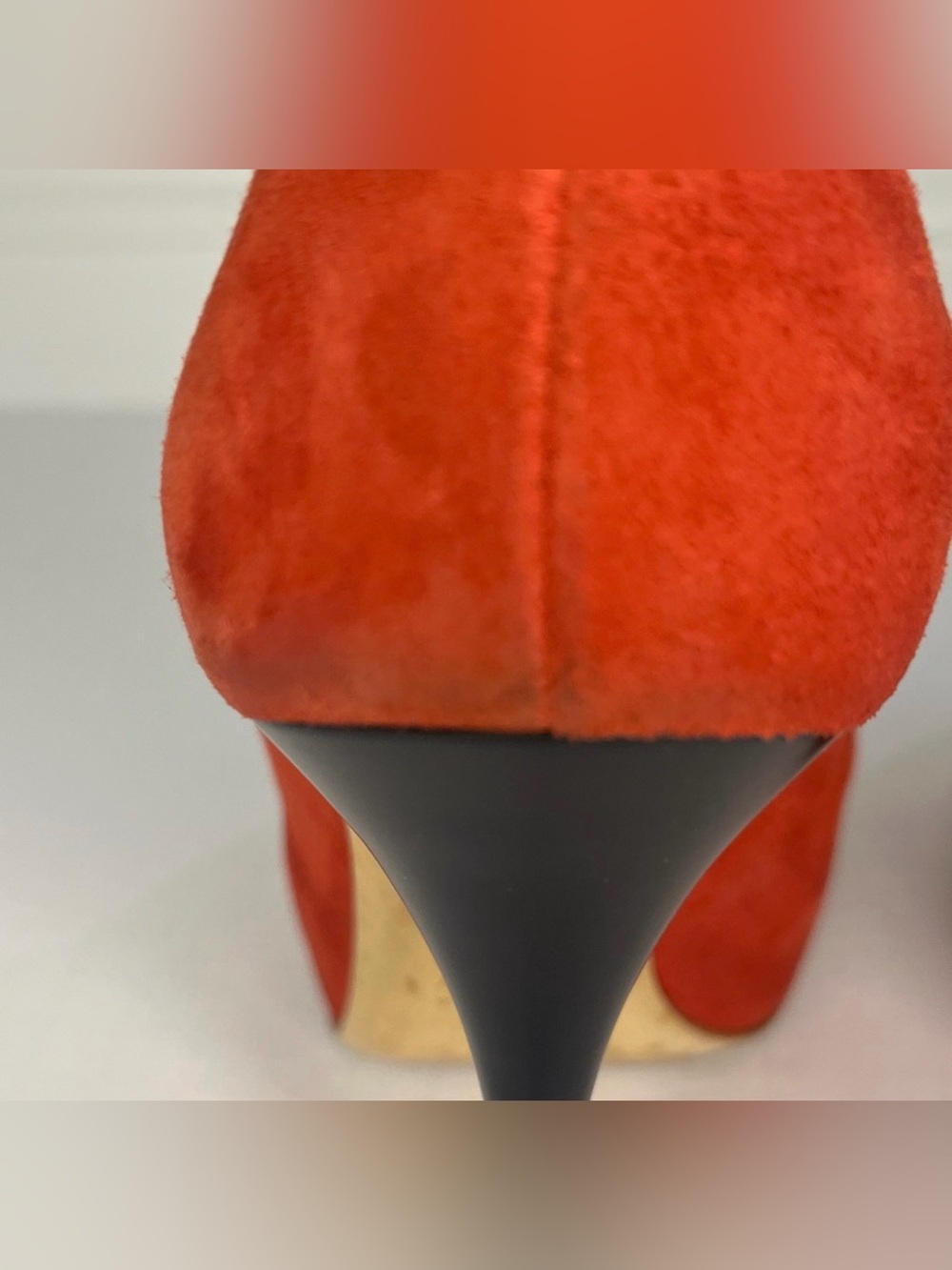 Vintage Giuseppe Zanotti Design Red Suede Stiletto Pumps - Picture 13 of 15